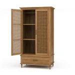 Jamison Wardrobe W/ Rattan Door
