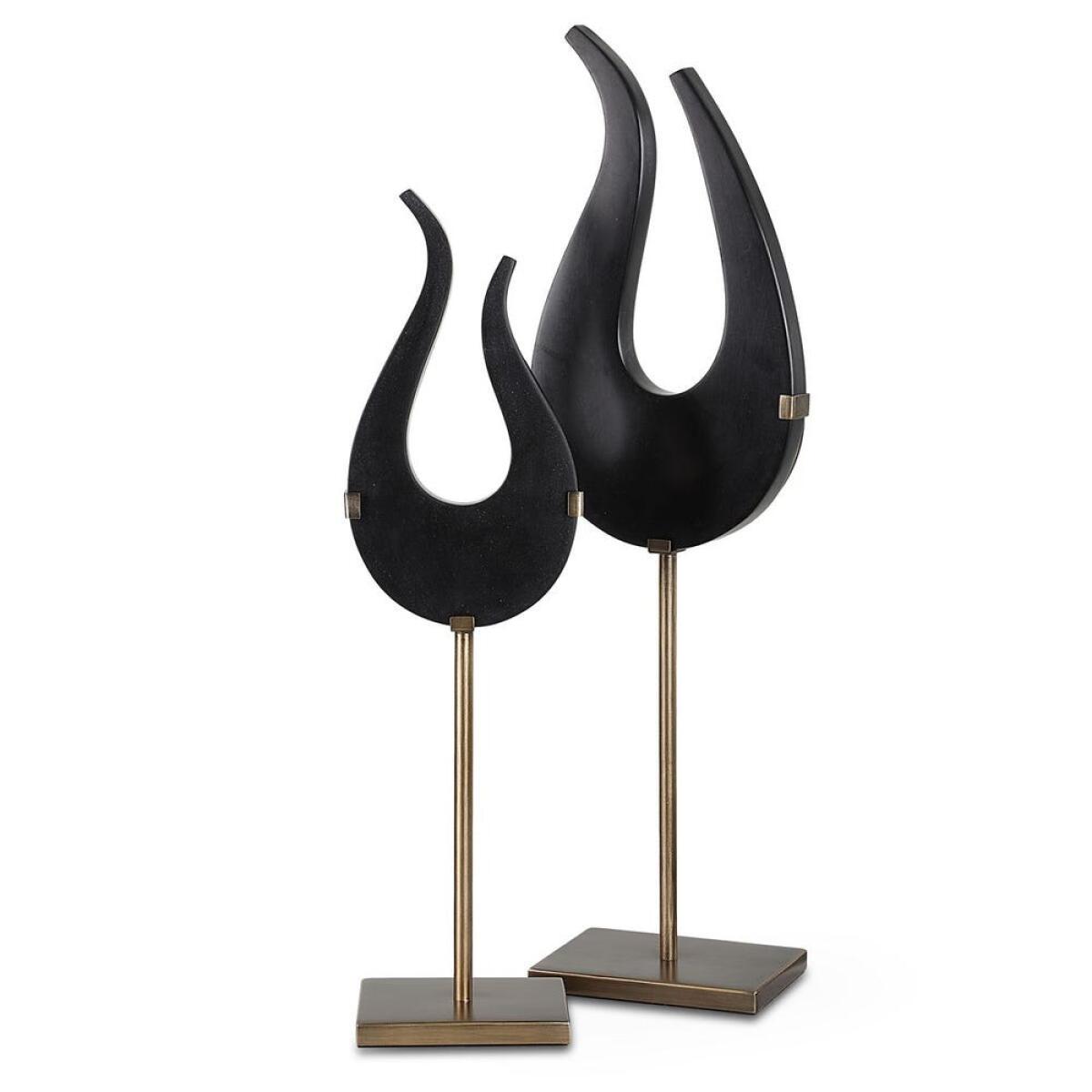 Black Flame, Sculptures, S/2 Accessories Accessories 2 Black Flame, Sculptures, S/2 Accessories Accessories 2