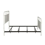 Vintage Series King Metal Bed - Antique White - Image 4