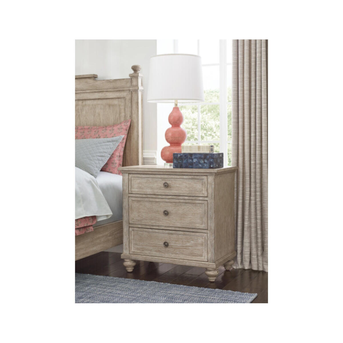 56f667239d6ea7b55e39588aa6aa208b Cambric Miriam Three Drawer Straight Nightstand - Breve - Image 1