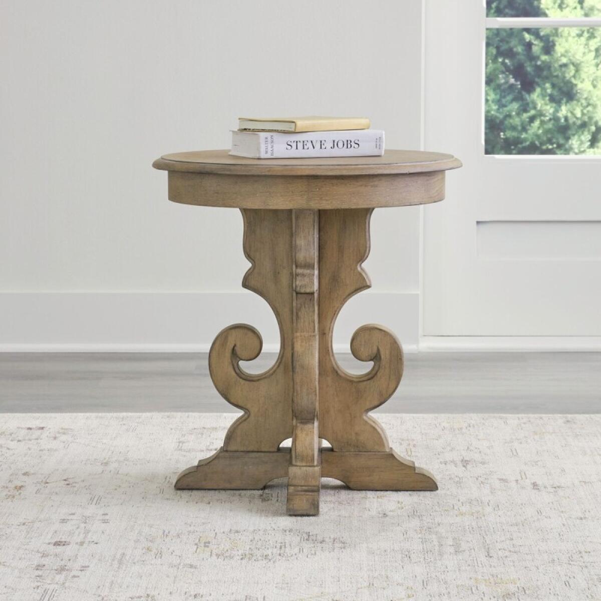 Magnolia Manor Round End Table End tables Brown 2 Magnolia Manor Round End Table End tables Brown 2