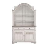 Magnolia Manor Hutch & Buffet Dining Storage Antique White & Weathered Bark 14