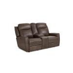Douglas Leather Power Reclining Loveseat with Center Console - Image 5
