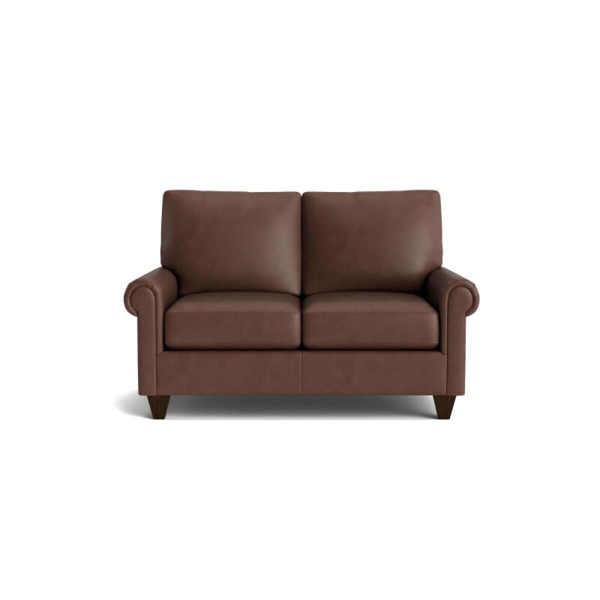 5771bc9d48f7aa216ee60fe196042c0a True Custom™ True Custom® Leather Panel Arm Loveseat - Image 1