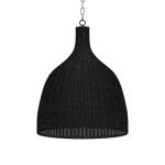 Hampton Rattan Pendant Large Lighting Black 15