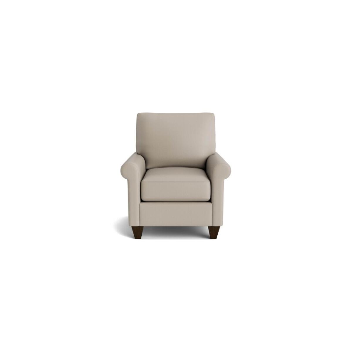 57e7c183ba1de7c576dc017a47cfd501 True Custom™ True Custom® Leather Roll Arm Accent Chair - Image 1