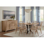 Dovetail Dining 60″ ROUND TABLE AND BASE Dining Tables Bleached White 8