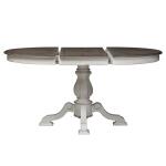 Magnolia Manor Pedestal Table Dining Tables Antique White & Weathered Bark 16