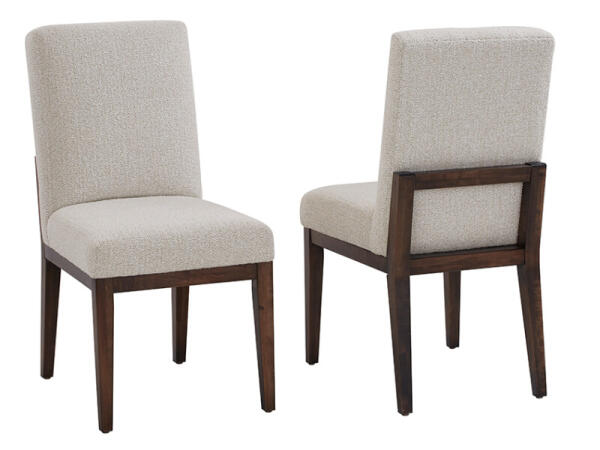 Crafted Cherry Dining by Ben & Erin Napier UPH SIDE CHAIR OATMEAL FABRIC Chairs & Benches Brown