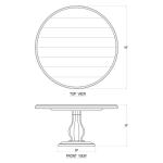 French Quarter Round Table 60'' - Image 3