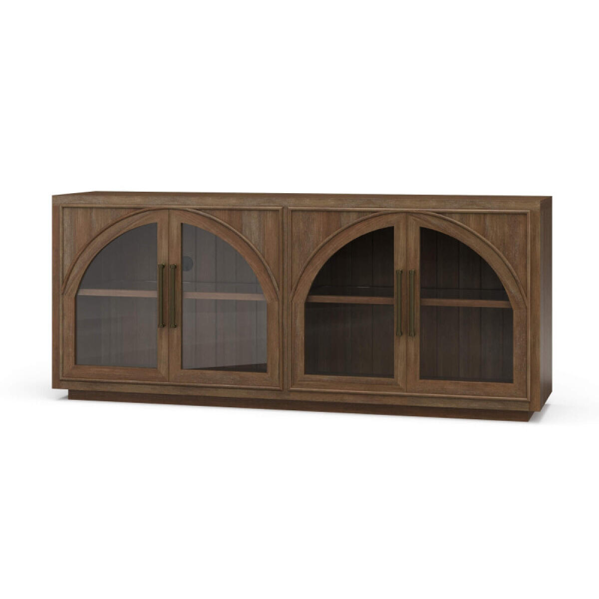 586c8633323320c3edc3882c7330bfe2 Vannes 4 Door Sideboard W/ Glass Shelves - Image 1