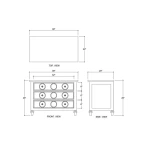 Laguna 3 Drawer Bedside Table - Image 8