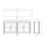 Milano 4 Door Sideboard - Image 8
