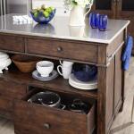 Complete Kitchen Island Dining Storage Brown 9