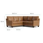 True Custom™ True CustomÂ® Leather Track Arm L-Shaped Sectional Sectionals Bassett Furniture 11