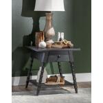 Splayed Bobbin Leg 1 Drw End Table End tables Black 12