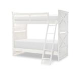 Complete Twin Over Twin Bunk End White Finish Youth Beds Aged White 8