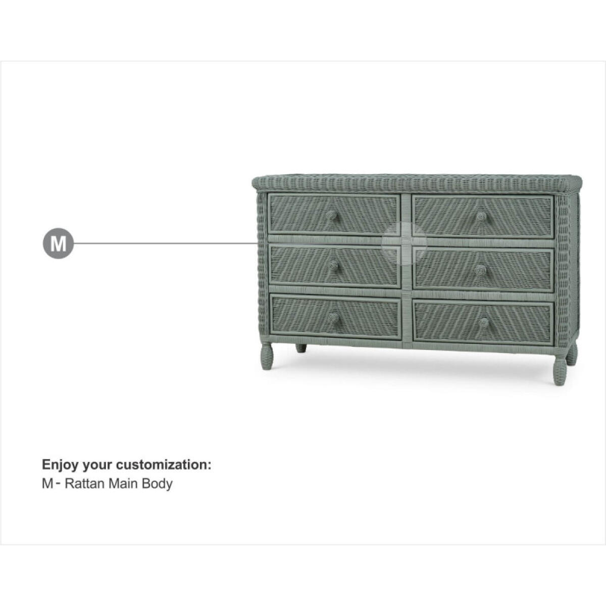 58fefdaa97717c7c34da03e486244ebb Oasis Rattan 6 Drawer Dresser - Image 1