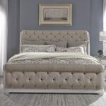 Abbey Park King California Sleigh Bed Beds Antique White & Weathered Brown 8
