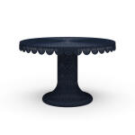 Scalloped Round Rattan Dining Table 48''