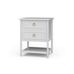 Cholet 2 Drawer Bedside Table W/ Shelf