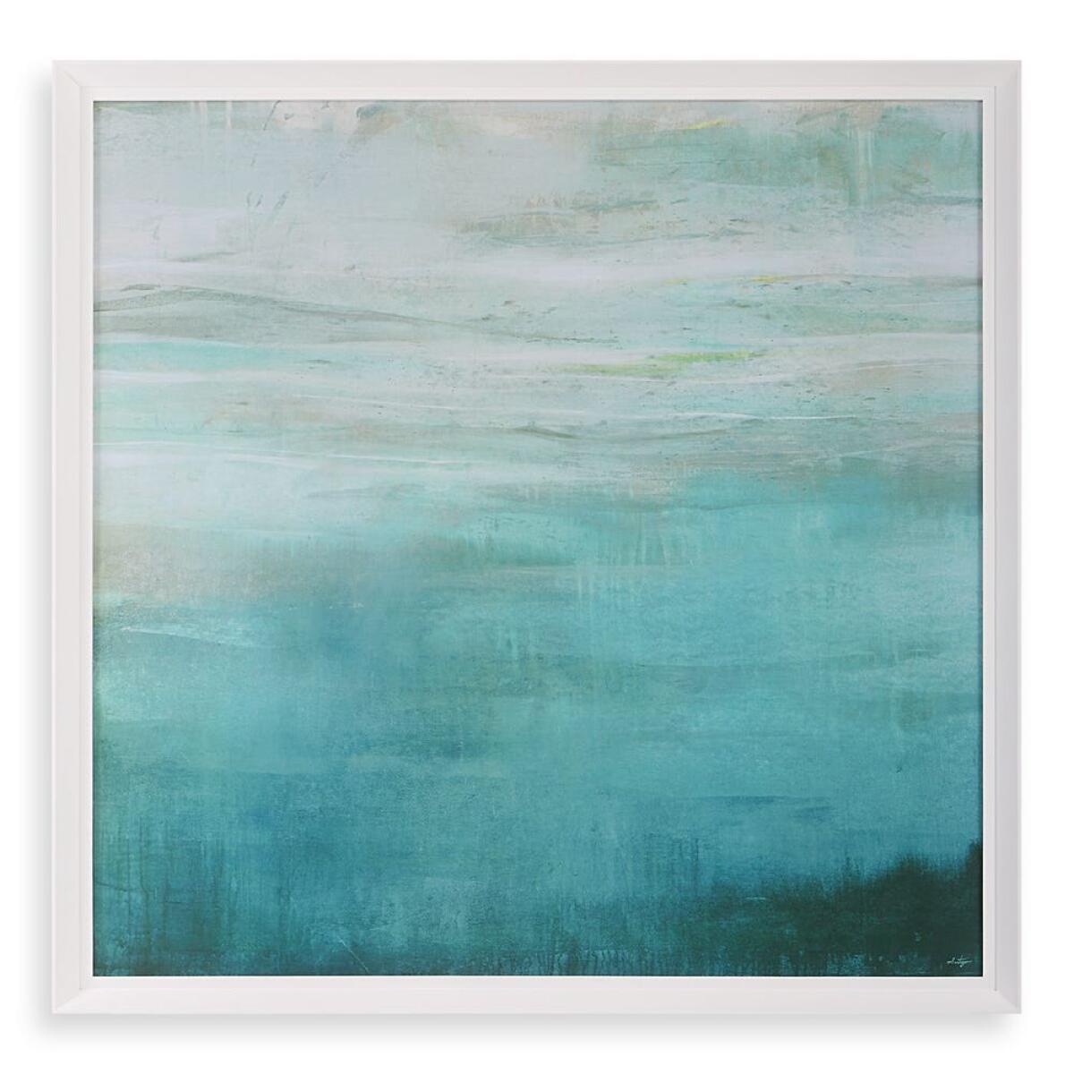 598deba7fbb0fd316b1b4446c1354533 Cancun Teal Framed Print - Image 1