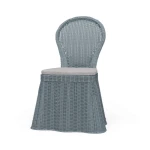 Newport Rattan Dining Chair Chairs & Benches Blue 12