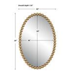 Serna Oval Mirror, Gold - Image 8
