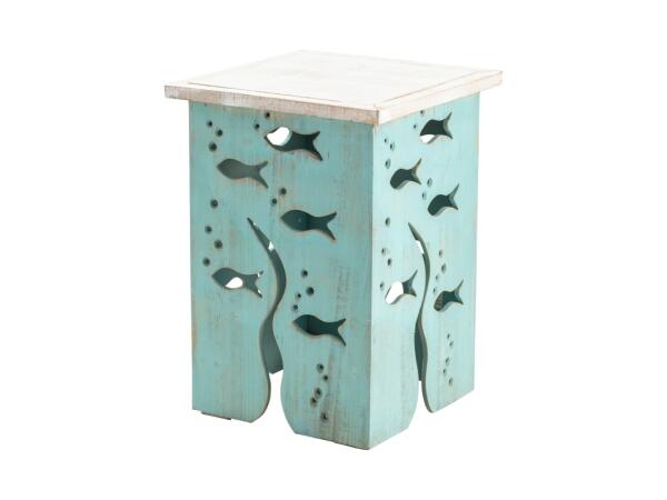 Seafoam Accent Table Chairside Tables Aqua