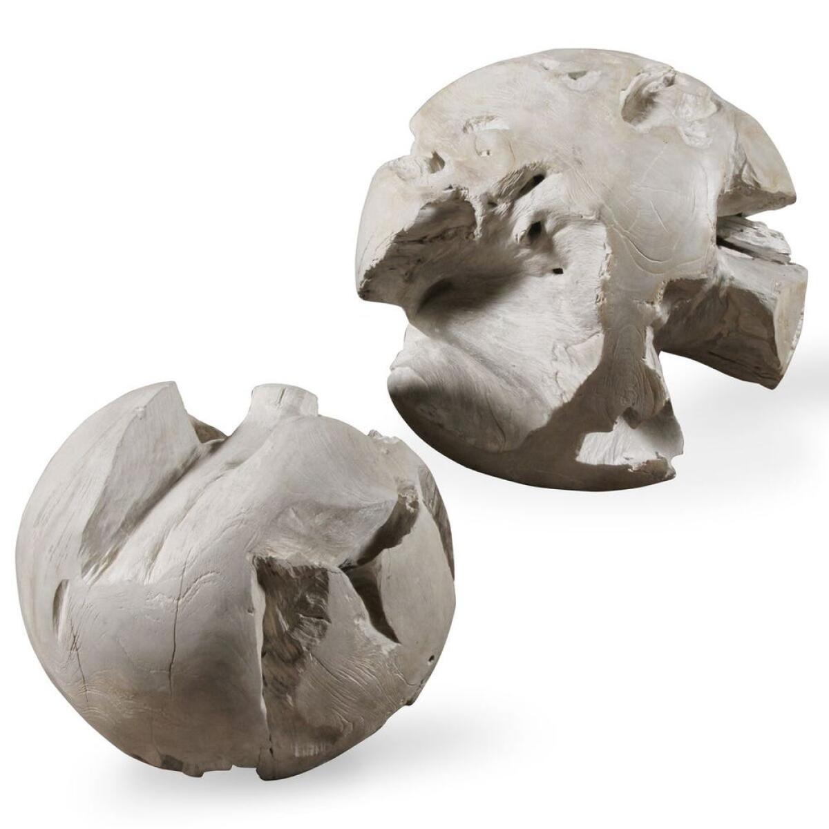 5a3db0c2f031acfe4bb131639891ca5b Ermanno Teak Indoor-outdoor Balls, S/2 - Image 1