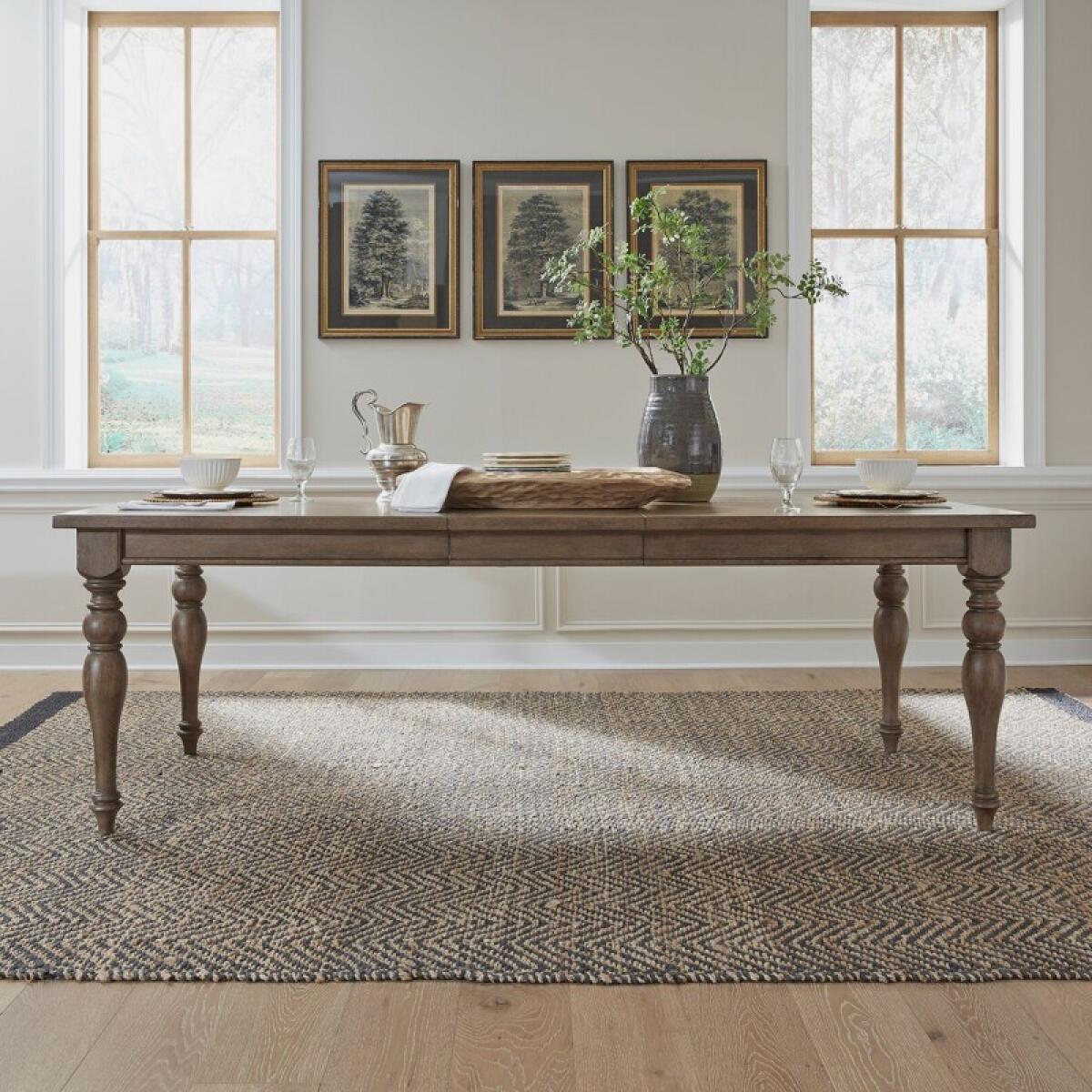 5a4a87df897af51fb105c1e12c129aab Americana Farmhouse Rectangular Leg Table - Image 1