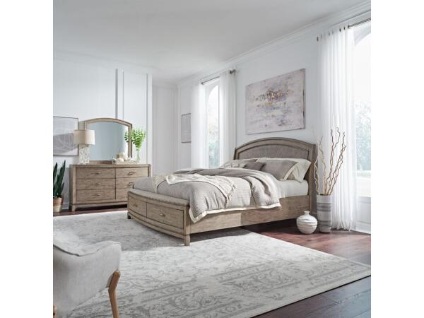 Avalon Queen Panel Storage Bed, Dresser & Mirror Bedroom Sets Bedroom Sets