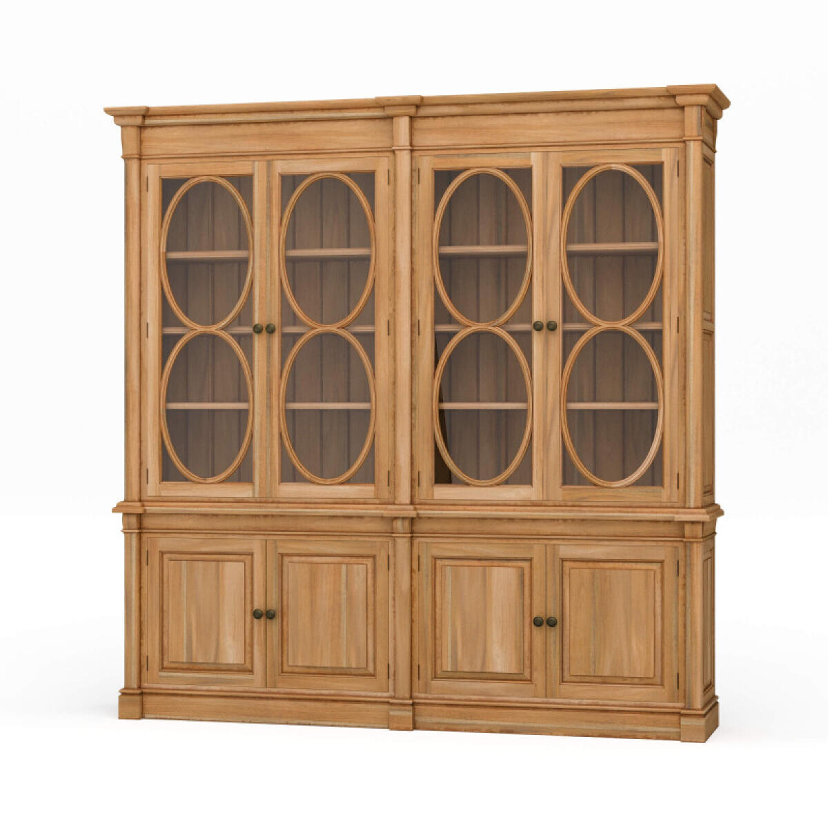 5a7c54b08b548f14d4a12db307643ddc Fiona 2 Piece Display Cabinet W/ Glass Shelves - Image 1