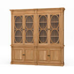 Fiona 2 Piece Display Cabinet W/ Glass Shelves