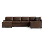 Carolina Leather Track Arm U-Shaped Sectional - Image 4