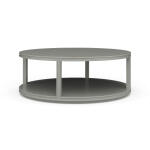 Cohan Round Coffee Table W/ Wood Shelf
