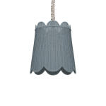 Scalloped Rattan Pendant