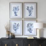 Shibori Coral Framed Prints, S/4 - Image 2
