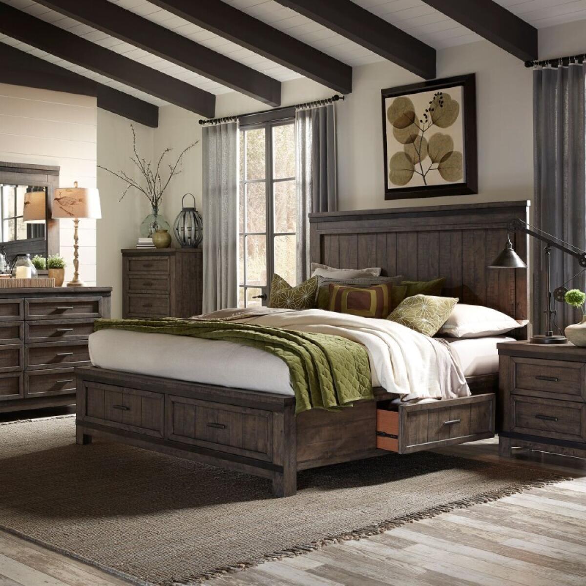 5ae3dd15233c055250b9c440ebc911d5 Thornwood Hills Queen Two Sided Storage Bed, Dresser & Mirror, Chest, Night Stand - Image 1