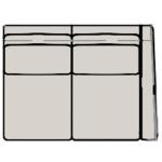 Sectionals 204 Raiden Stationary Sectional with Two-Piece Back Sectionals Bradington-Young 19