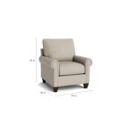 True Custom™ True Custom® Leather Panel Arm Accent Chair - Image 6
