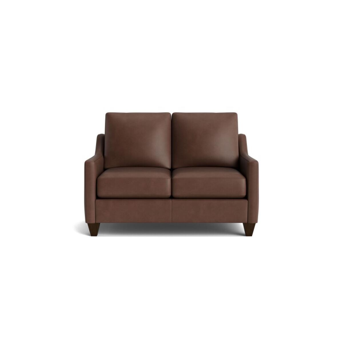 5b5af7ec5fdf58b166f89b72e917e68f True Custom™ True Custom® Leather Slope Arm Loveseat - Image 1