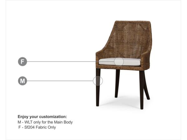 Savanah Rattan Dining Chair W/ Seat Cushion Chairs & Benches Black Harvest