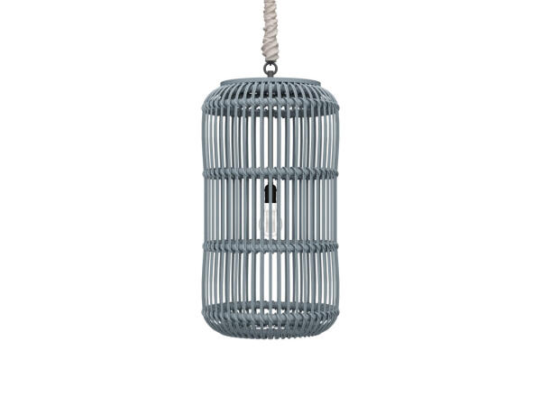 Oceana Rattan Pendant Large Lighting Blue