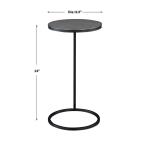 Brunei Accent Table, Nickel Chairside Tables Black 17