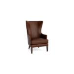 Whitney Leather Wingback Accent Chair Chairs Bassett Furniture 9