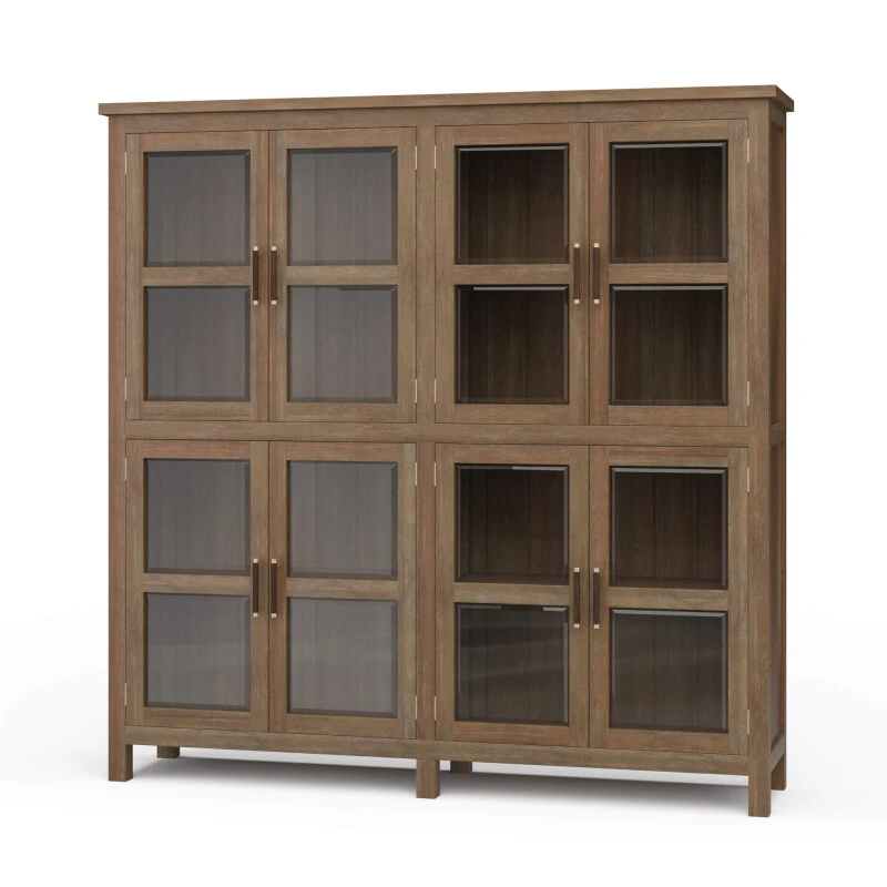 5c2f16ded551649a0409a1a285a66372 Madrone 8 Door Display Cabinet - Image 1