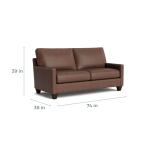 True Custom™ True Custom® Leather Track Arm Studio Sofa - Image 3