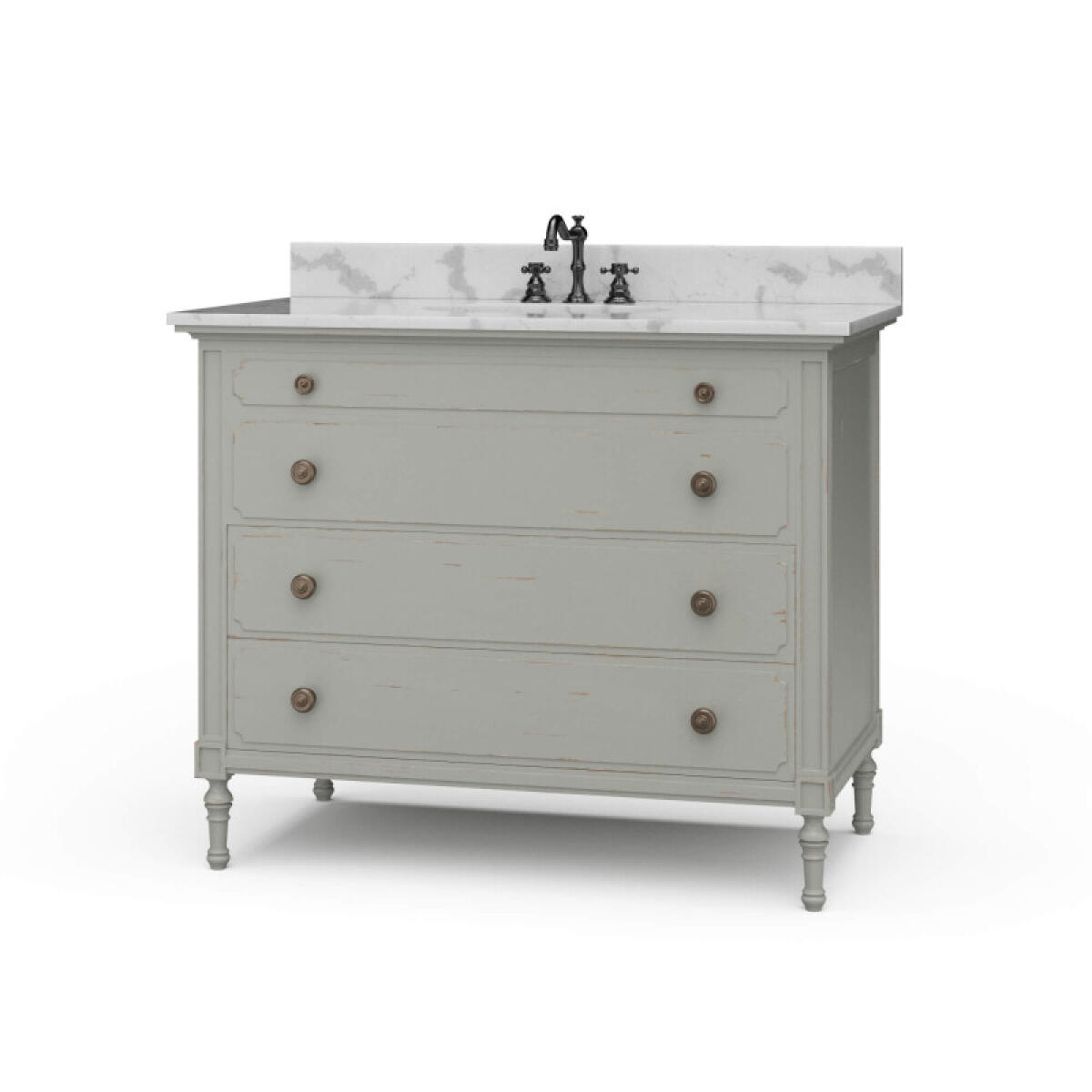5c3ff073e2c0cfb437d452beb419dc43 Carrington Single Vanity W/ Sink & Marble Top - Image 1