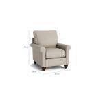 True Custom™ True CustomÂ® Leather Roll Arm Accent Chair Chairs Bassett Furniture 11